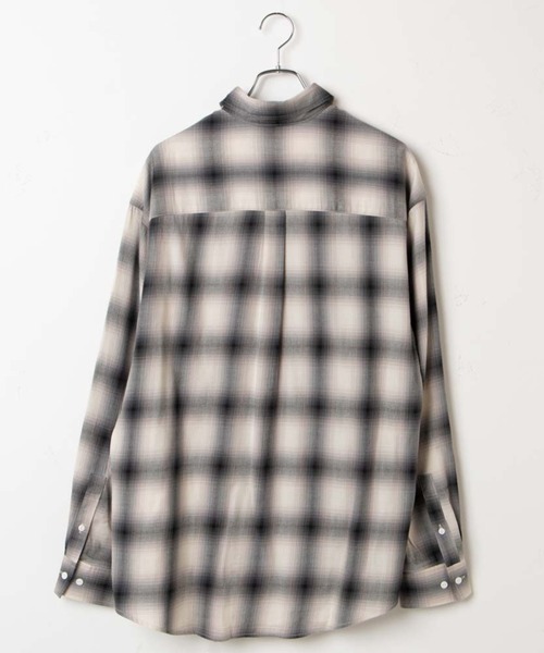 WEGO（ウィゴー）の「WEGO/オンブレチェックシャツ（シャツ/ブラウス・メンズ・ホワイト系その他2/ブラック系その他2・MEDIUM/LARGE）」の11枚目の写真