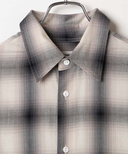 WEGO（ウィゴー）の「WEGO/オンブレチェックシャツ（シャツ/ブラウス・メンズ・ホワイト系その他2/ブラック系その他2・MEDIUM/LARGE）」の12枚目の写真