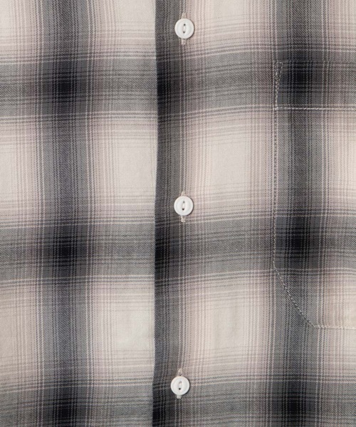 WEGO（ウィゴー）の「WEGO/オンブレチェックシャツ（シャツ/ブラウス・メンズ・ホワイト系その他2/ブラック系その他2・MEDIUM/LARGE）」の15枚目の写真