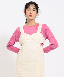 Ray BEAMS | Ray BEAMS / カーブ ライン プリント Tシャツ(Tシャツ/カットソー)