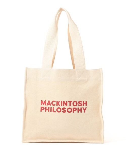 MACKINTOSH PHILOSOPHY（ﾏｯｷﾝﾄｯｼｭ ﾌｨﾛｿﾌｨｰ）の「GREY LABEL ボールドロゴスクエアトート（トートバッグ・レディース・レッド/ダークネイビー・FREE）」の4枚目の写真