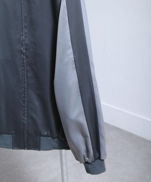 NILWAY（ニルウェイ）の「配色ラインルーズスカジャン（スカジャン・メンズ・ネイビー/チャコール/グレー・MEDIUM/LARGE）」の10枚目の写真