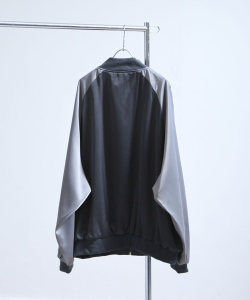 NILWAY（ニルウェイ）の「配色ラインルーズスカジャン（スカジャン・メンズ・ネイビー/チャコール/グレー・MEDIUM/LARGE）」の14枚目の写真