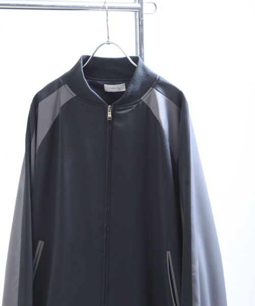 NILWAY（ニルウェイ）の「配色ラインルーズスカジャン（スカジャン・メンズ・ネイビー/チャコール/グレー・MEDIUM/LARGE）」の4枚目の写真