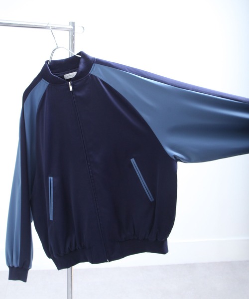 NILWAY（ニルウェイ）の「配色ラインルーズスカジャン（スカジャン・メンズ・ネイビー/チャコール/グレー・MEDIUM/LARGE）」の5枚目の写真