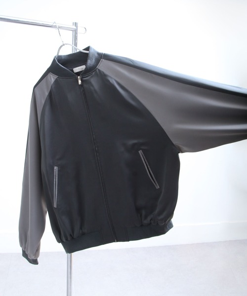 NILWAY（ニルウェイ）の「配色ラインルーズスカジャン（スカジャン・メンズ・ネイビー/チャコール/グレー・MEDIUM/LARGE）」の6枚目の写真