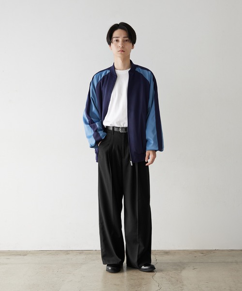 NILWAY（ニルウェイ）の「配色ラインルーズスカジャン（スカジャン・メンズ・ネイビー/チャコール/グレー・MEDIUM/LARGE）」の19枚目の写真