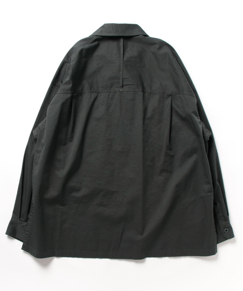 PUBLIC TOKYO（パブリックトウキョウ）の「オーバーダイリラックシャツブルゾン（シャツ/ブラウス・メンズ・カーキ/ダークグレー・1/2）」の3枚目の写真