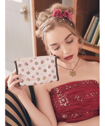 Maison de FLEUR（メゾンドフルール）の「chocolatスクエアポーチ（ポーチ）」