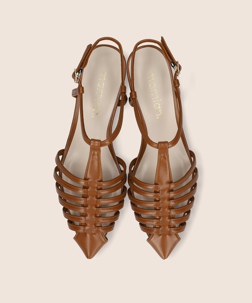 ポインテッドトゥフラットグルカサンダル