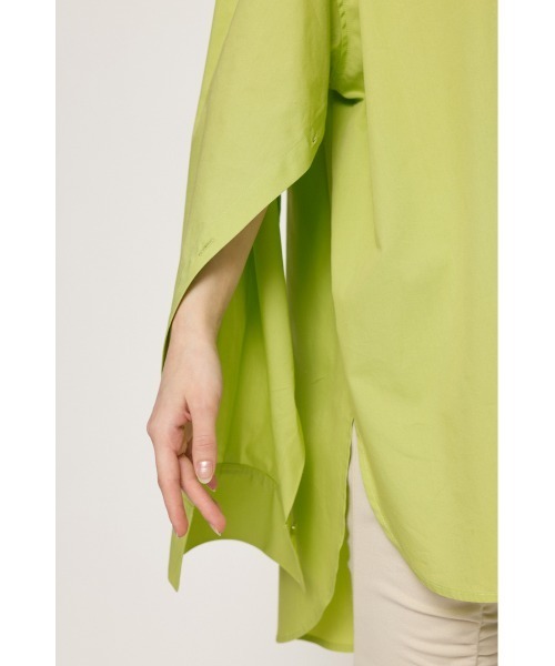 SLY（スライ）の「LOOSE ARM SLIT SH ルーズアーム スリット シャツ オーバーサイズ ビッグサイズ ボリュームアーム EASY CARE（シャツ/ブラウス・レディース・ライム/オフホワイト/ライトブルー/ライトピンク・FREE）」の17枚目の写真