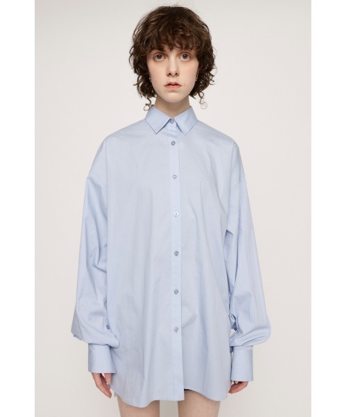 SLY（スライ）の「LOOSE ARM SLIT SH ルーズアーム スリット シャツ オーバーサイズ ビッグサイズ ボリュームアーム EASY CARE（シャツ/ブラウス・レディース・ライム/オフホワイト/ライトブルー/ライトピンク・FREE）」の21枚目の写真