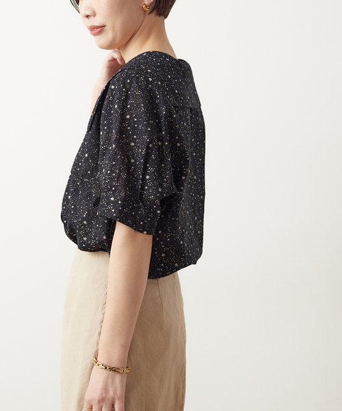 journal standard L'essage（ジャーナルスタンダードレサージュ）の「【Deveaux】ワイドカラーシャツ（シャツ/ブラウス・レディース・ブラック/ホワイト・FREE）」の17枚目の写真