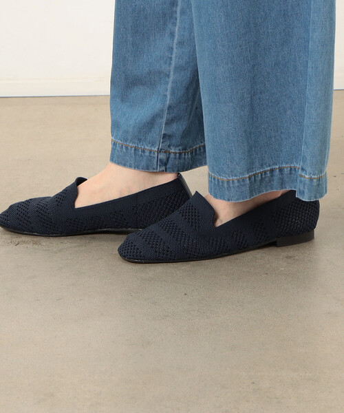 ONIGIRI(オニギリ)の「ニット フラットシューズ(パンプス・レディース・アイボリー/ネイビー・23.5cm/24.5cm)」の7枚目の写真