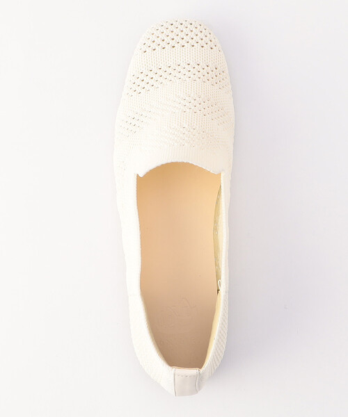 ONIGIRI(オニギリ)の「ニット フラットシューズ(パンプス・レディース・アイボリー/ネイビー・23.5cm/24.5cm)」の5枚目の写真