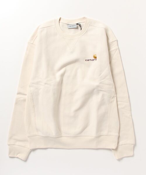 Carhartt WIP(カーハートダブリューアイピー)の「AMERICAN SCRIPT SWEATSHIRT(スウェット・メンズ・アッシュグレー/ブラック/キナリ/ライトブルー/ラベンダー/グレー/ダークグリーン・SMALL/MEDIUM/LARGE/X-LARGE)」の2枚目の写真