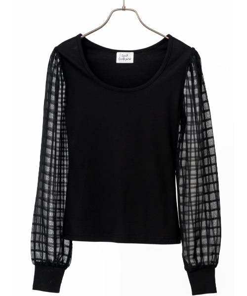 Soir,5 COCOTTE PARIS(ソワールイブニングココットパリ)の「シアースリーブトップス(Tシャツ/カットソー・レディース・ホワイト/ネイビー/ブラック・FREE)」の11枚目の写真