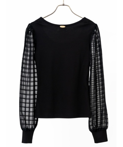 Soir,5 COCOTTE PARIS(ソワールイブニングココットパリ)の「シアースリーブトップス(Tシャツ/カットソー・レディース・ホワイト/ネイビー/ブラック・FREE)」の12枚目の写真