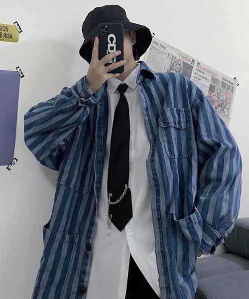 NOVESSEL（ノベセル）の「『NOVESSEL/ノベセル』チェーン付きネクタイ【Y】【CN】（ネクタイ・メンズ・ブラック/ネイビー・FREE）」の13枚目の写真