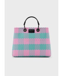 EMPORIO ARMANI | 【エンポリオ アルマーニ】MyEA ショッパー 編み込み チェックモチーフ ミディアム(ハンドバッグ)