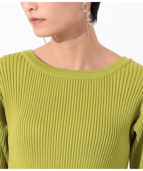 Settimissimo（セッティミッシモ）の「ポリエステル糸リブペプラムトップスカットソー（Tシャツ/カットソー・レディース・ブラック/パープル/イエロー・FREE）」の16枚目の写真