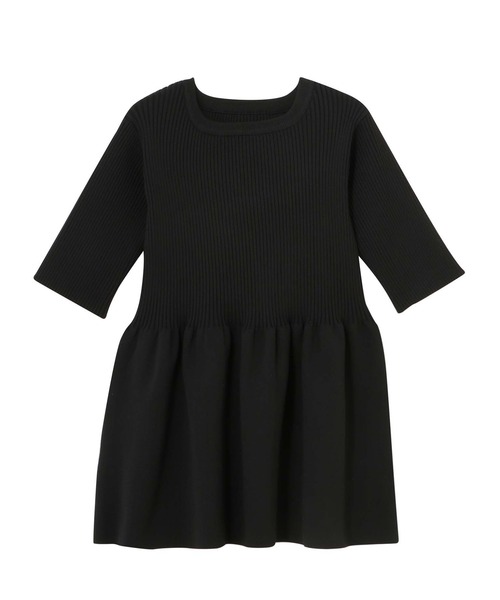 Settimissimo（セッティミッシモ）の「ポリエステル糸リブペプラムトップスカットソー（Tシャツ/カットソー・レディース・ブラック/パープル/イエロー・FREE）」の18枚目の写真