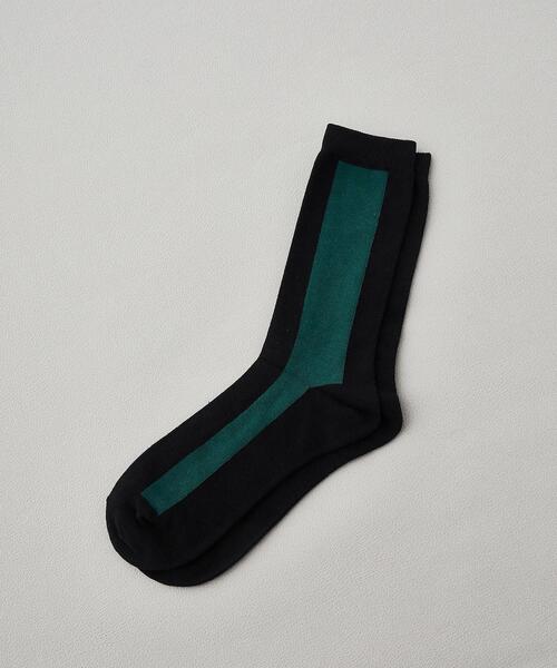 tk.TAKEO KIKUCHI（ティーケータケオキクチ）の「◆フトラインソックス（ソックス/靴下・メンズ・ネイビー/ブラック/ブラック系/ブラック系4/ネイビー系・00）」の3枚目の写真