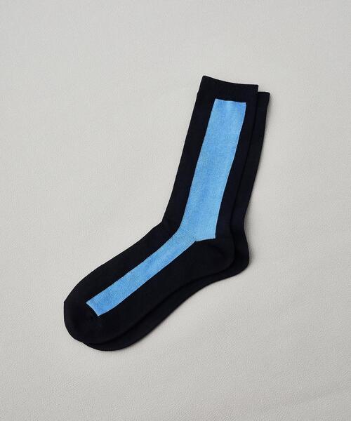 tk.TAKEO KIKUCHI（ティーケータケオキクチ）の「◆フトラインソックス（ソックス/靴下・メンズ・ネイビー/ブラック/ブラック系/ブラック系4/ネイビー系・00）」の4枚目の写真