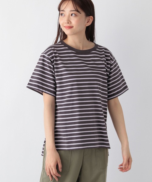 GLOBAL WORK(グローバルワーク)の「リッチクリーンT半袖/163486(Tシャツ/カットソー・レディース・ブルー系その他/ホワイト/ブラック/その他/グレイッシュベージュ/ベージュ系その他/グレー系その他・MEDIUM/LARGE)」の1枚目の写真