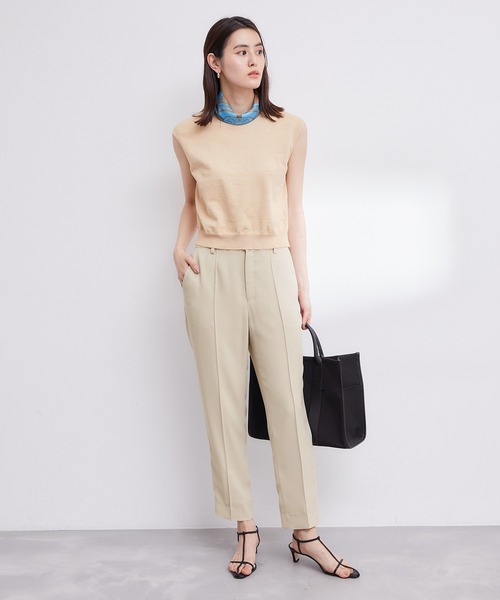 ROPE'（ロペ）の「【撥水加工】【洗える】とろみドライタッチシガレットパンツ/セットアップ対応（その他パンツ・レディース・ベージュ/ネイビー・36/38）」の11枚目の写真