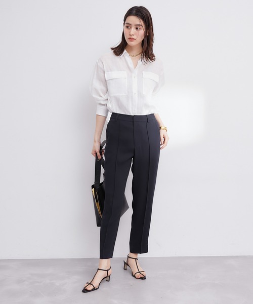 ROPE'（ロペ）の「【撥水加工】【洗える】とろみドライタッチシガレットパンツ/セットアップ対応（その他パンツ・レディース・ベージュ/ネイビー・36/38）」の16枚目の写真