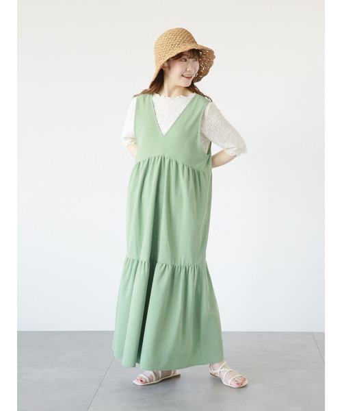 ehka sopo（エヘカソポ）の「花柄レースプルオーバー（Tシャツ/カットソー・レディース・ミント/モカ/キナリ・ﾌﾘ-）」の5枚目の写真