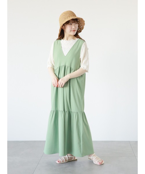 ehka sopo（エヘカソポ）の「花柄レースプルオーバー（Tシャツ/カットソー・レディース・ミント/モカ/キナリ・ﾌﾘ-）」の4枚目の写真