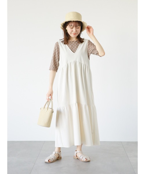 ehka sopo（エヘカソポ）の「花柄レースプルオーバー（Tシャツ/カットソー・レディース・ミント/モカ/キナリ・ﾌﾘ-）」の13枚目の写真