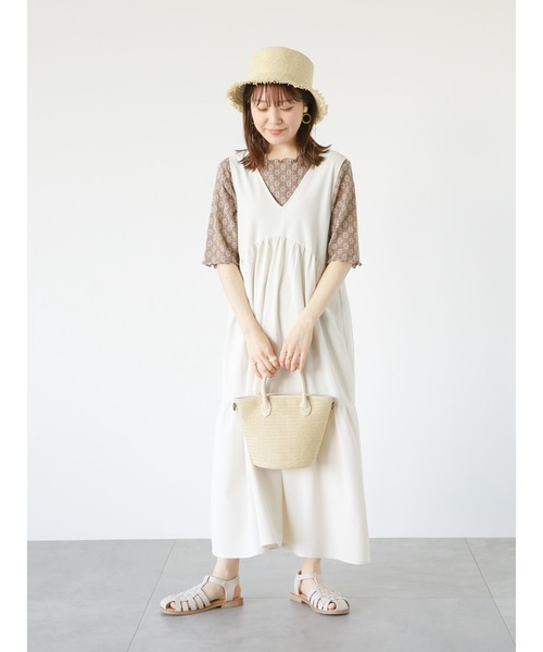 ehka sopo（エヘカソポ）の「花柄レースプルオーバー（Tシャツ/カットソー・レディース・ミント/モカ/キナリ・ﾌﾘ-）」の14枚目の写真