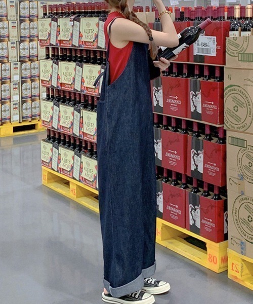 SHEENA（シーナ）の「【新色追加】バックリボンデニムサロペット（サロペット/オーバーオール・レディース・ブルー/ブラック・M）」の7枚目の写真