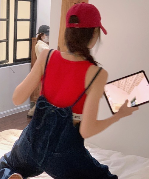 SHEENA（シーナ）の「【新色追加】バックリボンデニムサロペット（サロペット/オーバーオール・レディース・ブルー/ブラック・M）」の10枚目の写真