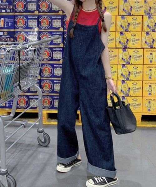 SHEENA（シーナ）の「【新色追加】バックリボンデニムサロペット（サロペット/オーバーオール・レディース・ブルー/ブラック・M）」の11枚目の写真