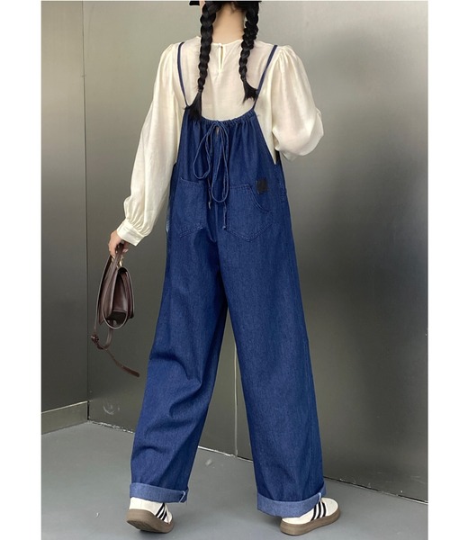 SHEENA（シーナ）の「【新色追加】バックリボンデニムサロペット（サロペット/オーバーオール・レディース・ブルー/ブラック・M）」の22枚目の写真