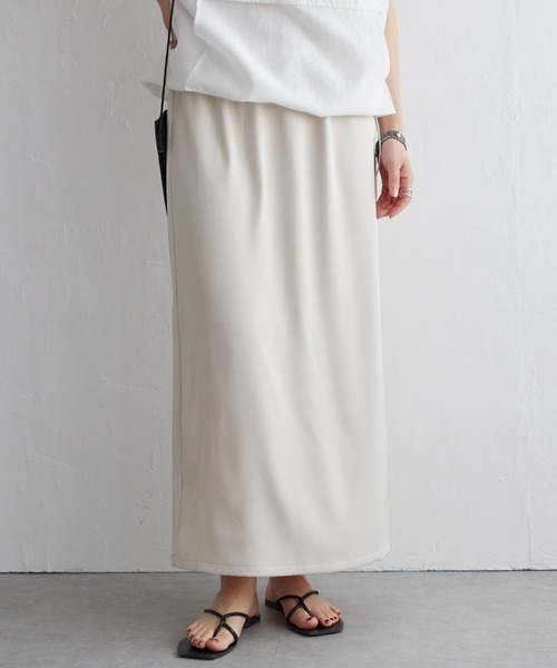 notch.（ノッチ）の「リラックスナロースカート（スカート・レディース・ブルー/ブラック/オフホワイト・TM/M）」の4枚目の写真