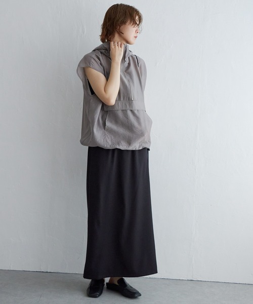 notch.（ノッチ）の「リラックスナロースカート（スカート・レディース・ブルー/ブラック/オフホワイト・TM/M）」の5枚目の写真