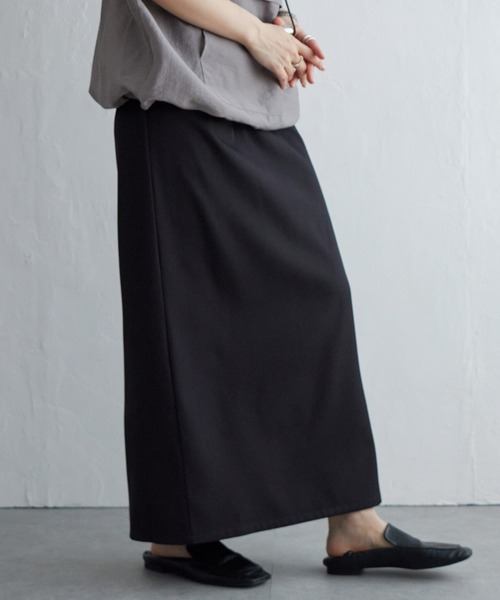 notch.（ノッチ）の「リラックスナロースカート（スカート・レディース・ブルー/ブラック/オフホワイト・TM/M）」の6枚目の写真