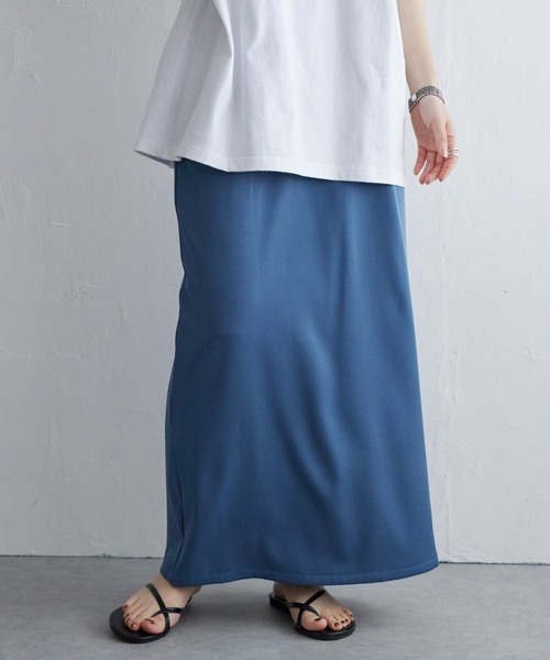 notch.（ノッチ）の「リラックスナロースカート（スカート・レディース・ブルー/ブラック/オフホワイト・TM/M）」の8枚目の写真
