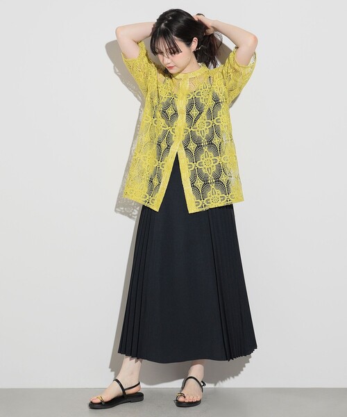 BEAMS HEART（ビームスハート）の「BEAMS HEART / サイドプリーツ スカート（スカート・レディース・ネイビー/ブラウン系その他4/ナチュラル・FREE）」の13枚目の写真