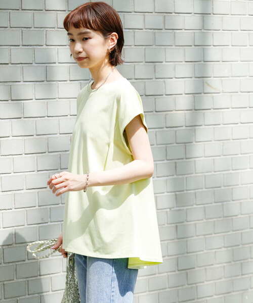 汗シミ防止BACKペプラムフレアTシャツ