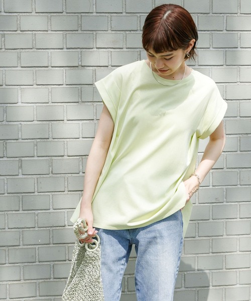 汗シミ防止BACKペプラムフレアTシャツ