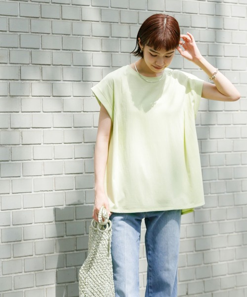 汗シミ防止BACKペプラムフレアTシャツ