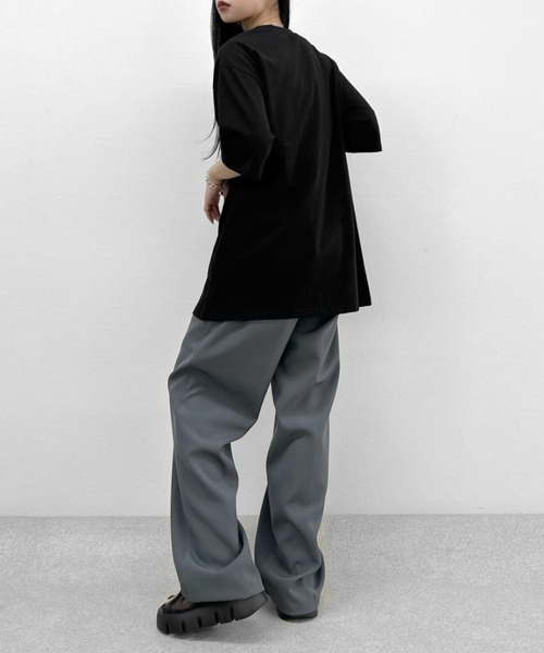 LVEU.（ラブユ.）の「【LVEU.】オーシャンプリントオーバーTシャツ / トップス Tシャツ 半袖 オーバー プリント グラフィック ブラック ホワイト（Tシャツ/カットソー・レディース・ホワイト/ブラック・FREE）」の13枚目の写真
