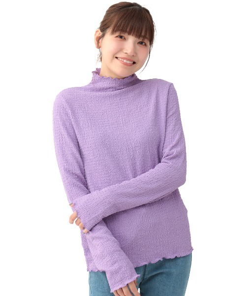 チチカカ（チチカカ）の「クシュクシュボトルネックＴシャツ（Tシャツ/カットソー・レディース・パープル/イエロー・FREE）」の6枚目の写真