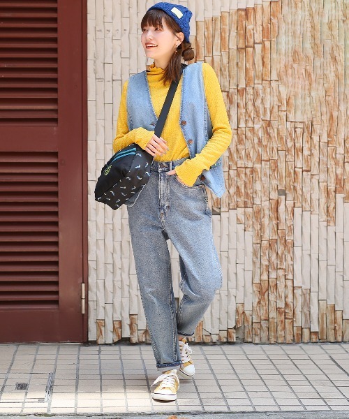 チチカカ（チチカカ）の「クシュクシュボトルネックＴシャツ（Tシャツ/カットソー・レディース・パープル/イエロー・FREE）」の3枚目の写真